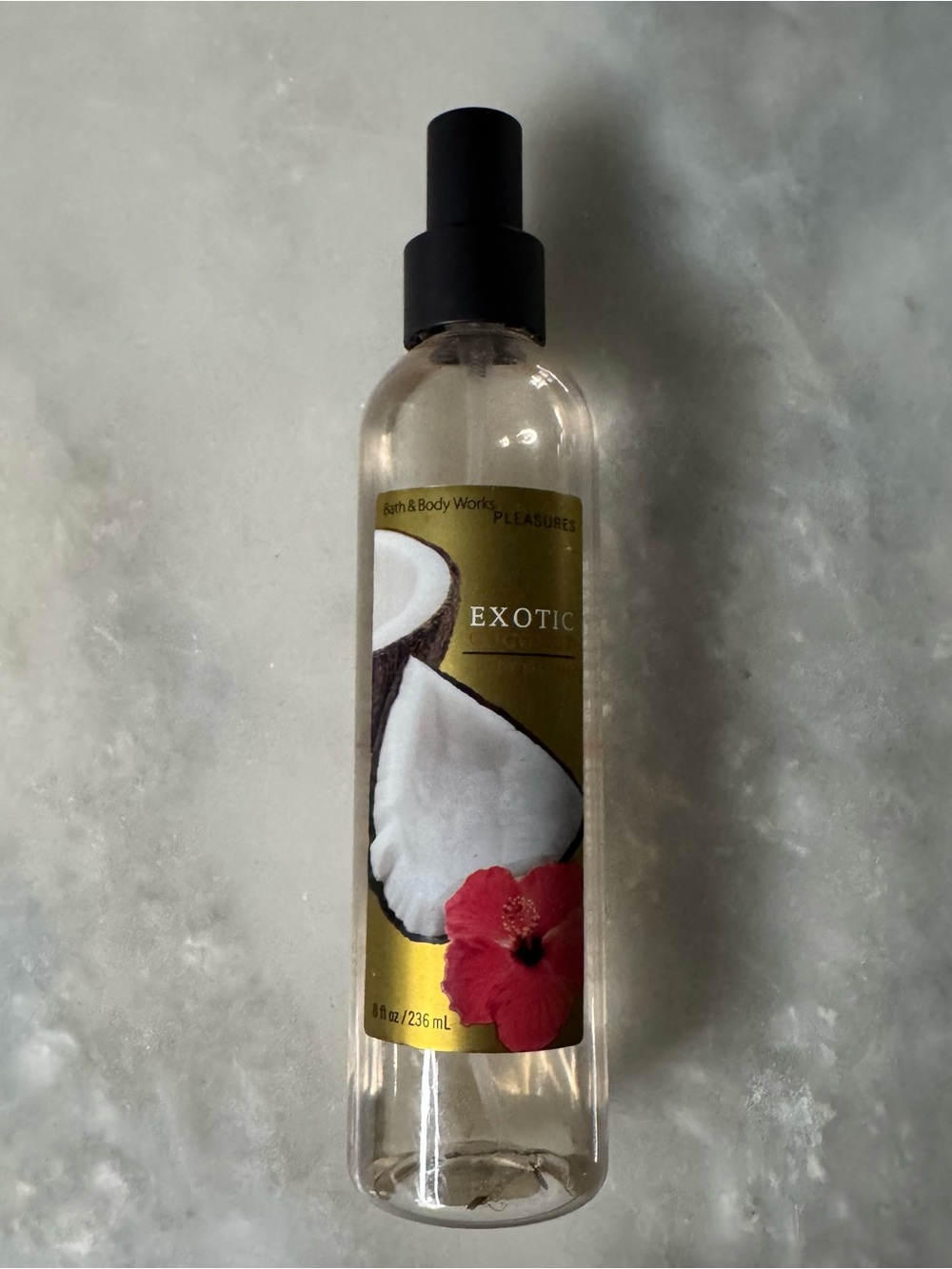 Bath & Body Works Pleasures Exotic Coconut Body Splash 8 fl oz Retired 60% FULL